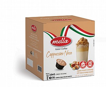 96 קפסולות Cappuccino Noce -קפוצ'ינו אגוז לוז 96 קפסולות Cappuccino Noce -קפוצ'ינו אגוז לוז